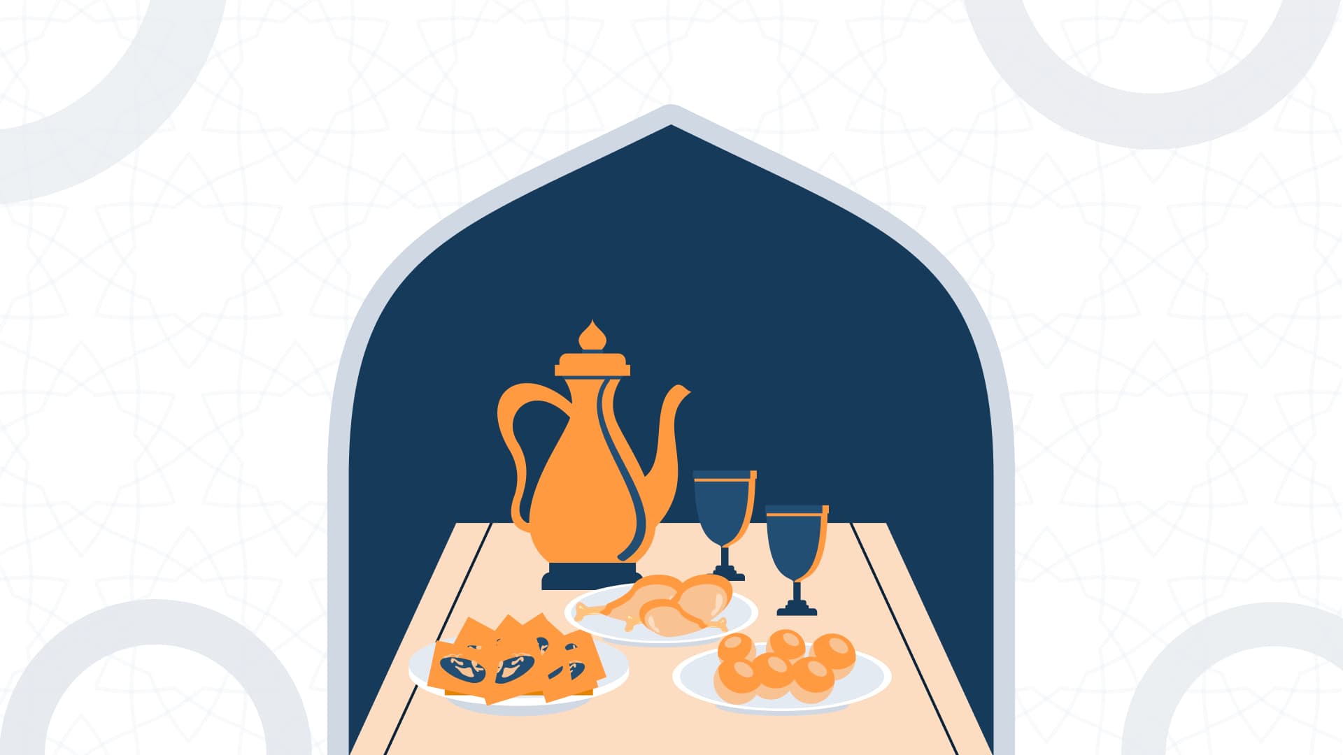 مائدة الطعام في رمضان